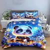 "Floral Panda Set For Decorations" Exquisite Three-Piece Bedding Set Gift For Kids And Adults