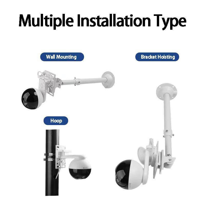Praktyczny pionowy wspornik montażowy Uchwyt na kamery nadzorcze Mocowanie kamery Tekstura metalu do kamery nadzorczej