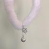 Elegant Mink Hair Plush Choker for Women Fashion Christmas Snowflake Pearl Pendant Necklace Wedding Party Jewelry Gift