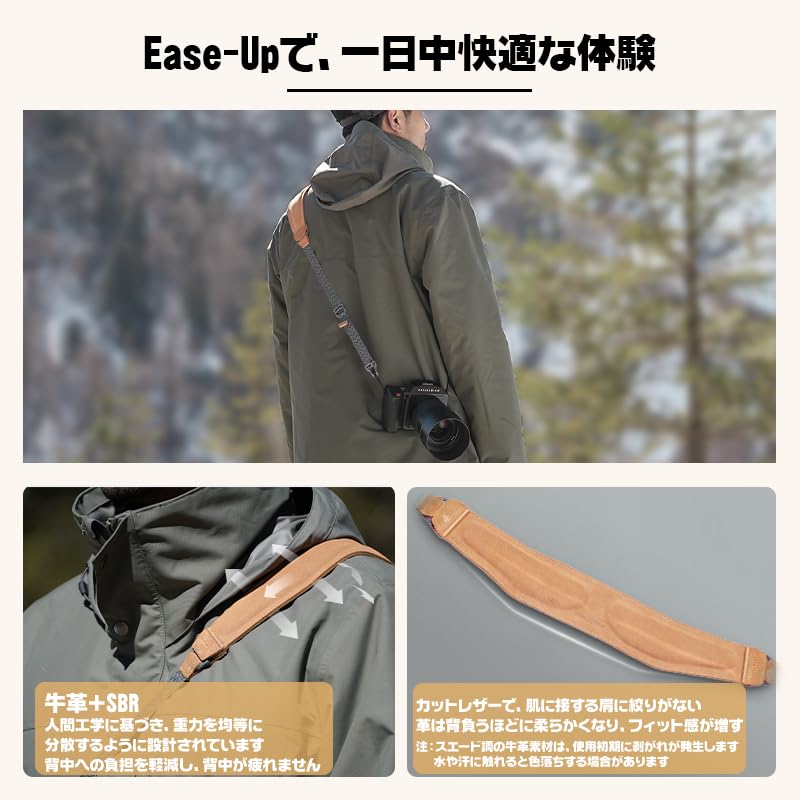 Ulanzi Falcam Maglink Kameragurt, magnetischer Schnellverschluss, Schultergurt, Schnellaufnahmegurt, Längenverstellbar für spiegellose Pro-Kameras, rutschfest