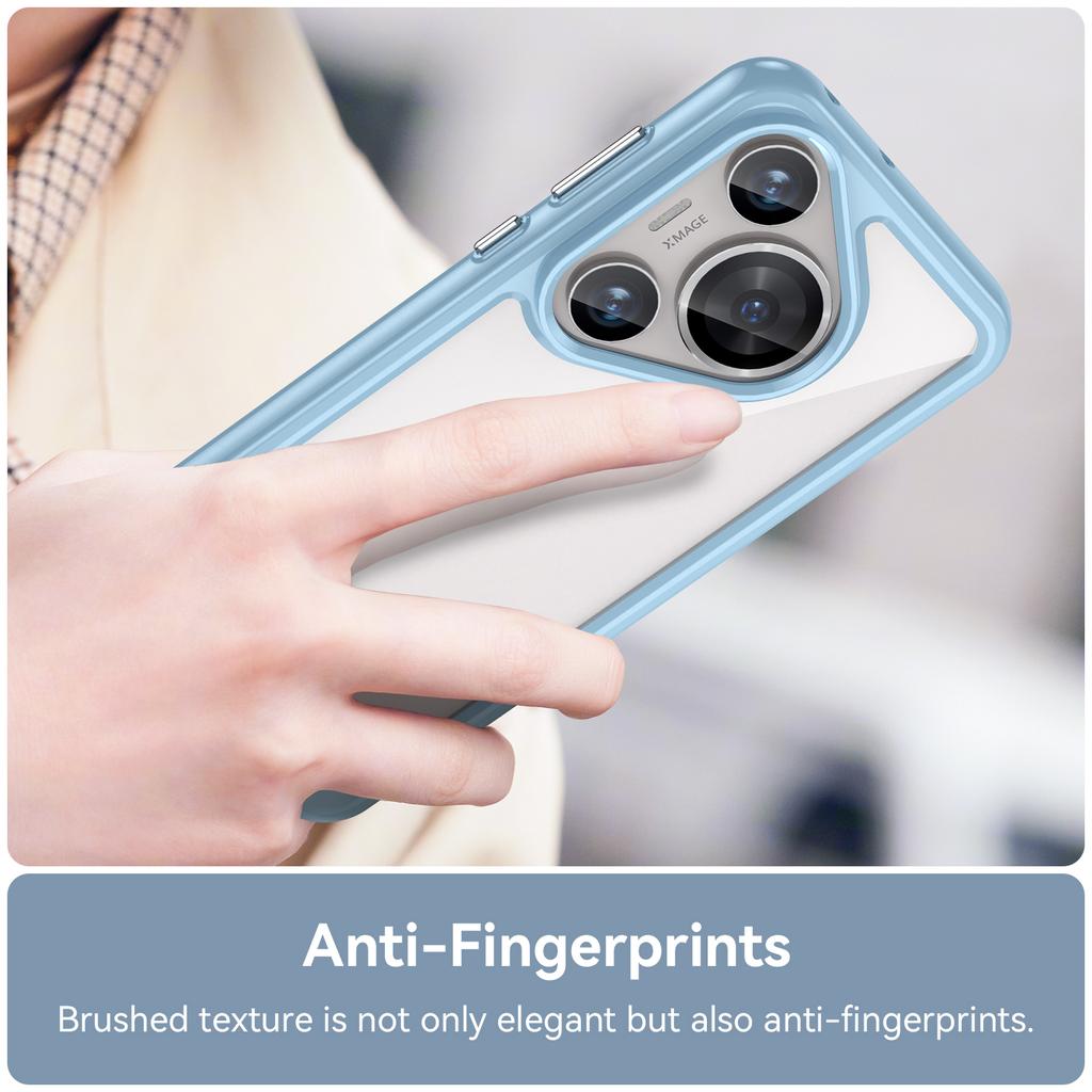 For Huawei Pura 70 Pro Phone Case TPU Frame Clear Acrylic Bump Proof Phone Cover