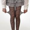 Calze Sexy con Stampa Zebrata e Filo Argentato - Eleganti Collant Jacquard Neri e Grigi Europei e Americani per Primavera e Autunno