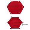 1pc Rolling Folding Hexagon Dice Game Storage Tray Holder Double Sided Thick PU Leather&Velvet Dice Mat Office Supplies