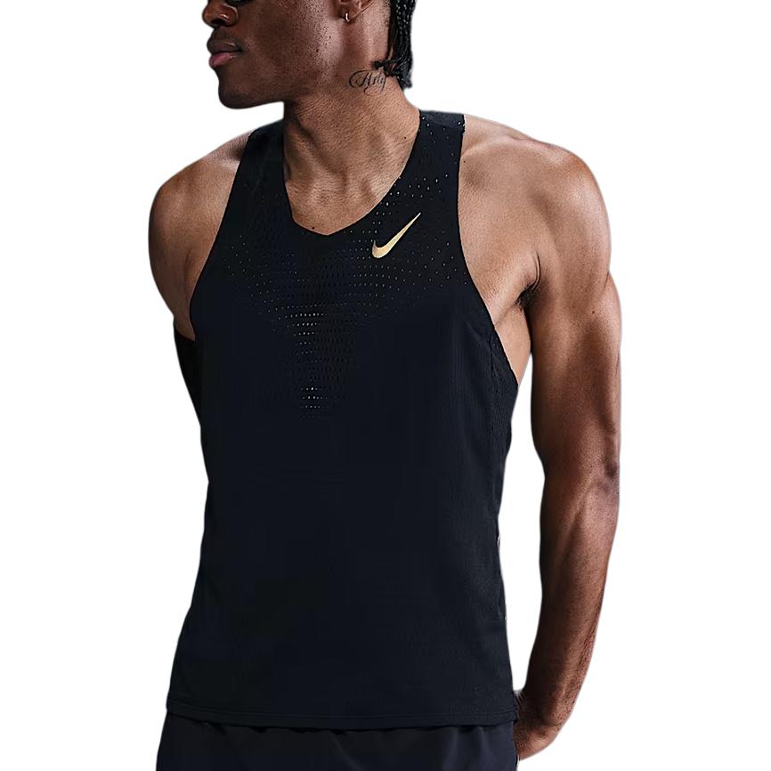 Nike Solid Color Sleeveless Logo Tank Top Men Tops Black HQ4195-010