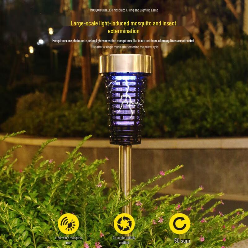 Outdoor Solar LED Mosquito Killer Lamp