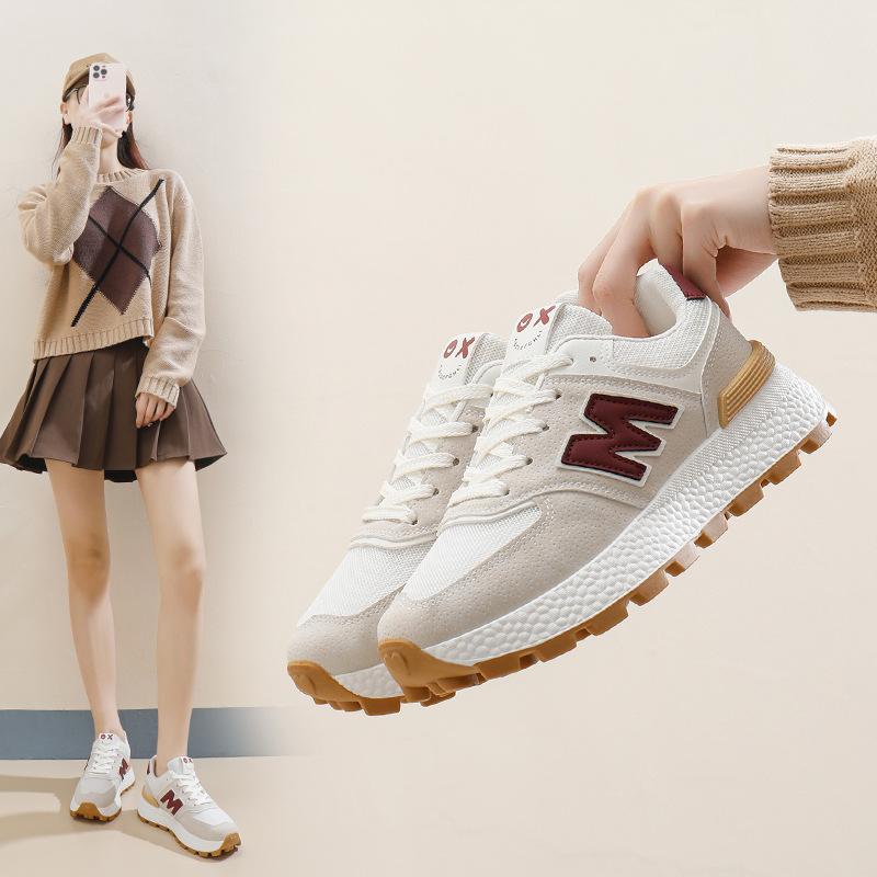 Campus Sports Style Damen Chunky Outdoor Schnürschuhe Casual Sneakers Atmungsaktiv Trendy Low Top Student Laufschuhe