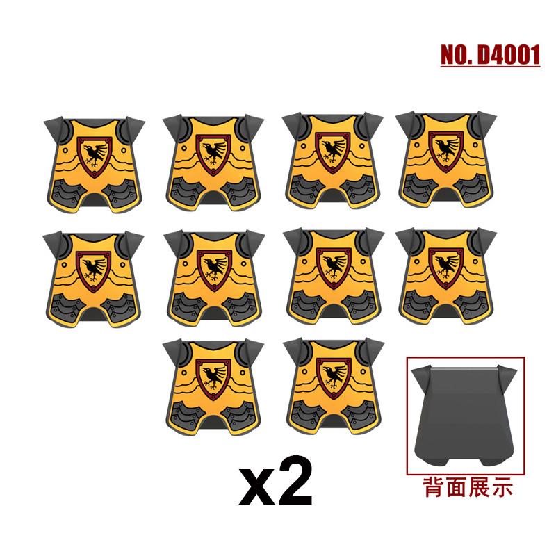 Military Building Blocks Medieval Solider Knights Equipments Mount War-Horse Wolf Flag Vests Shields Fiery Dragon Mini Brick Toy