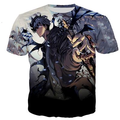 Erkek/kadın Yaz Moda Anime Solo Tesviye 3D baskılı tişört Rahat Harajuku T Shirt Streetweet Büyük Boy Tees Tops