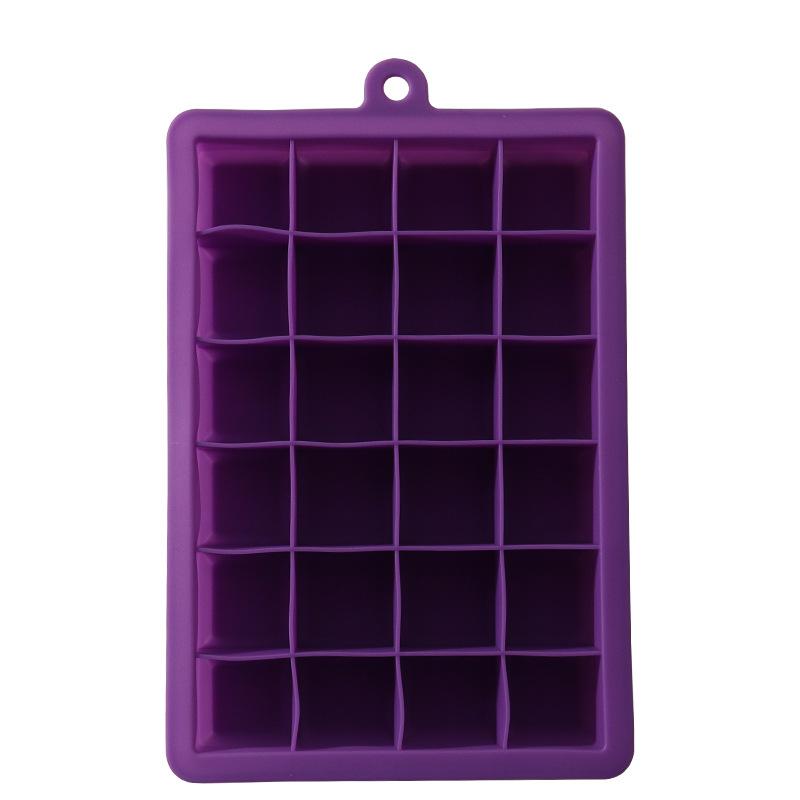 Silicone Ice Cube Tray 24 Square Molds BPA Free Flexible Easy Release for Freezer Cocktails Whiskey Home Kitchen Bar Accessories