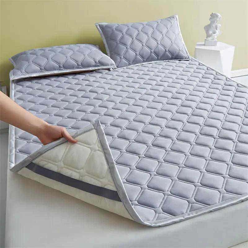 Cotton Hotel Single Dublu Covoraș anti-alunecare Hotel Saltea subțire Tampă de protecție Pat dormitor student Saltea căptușită cu bumbac