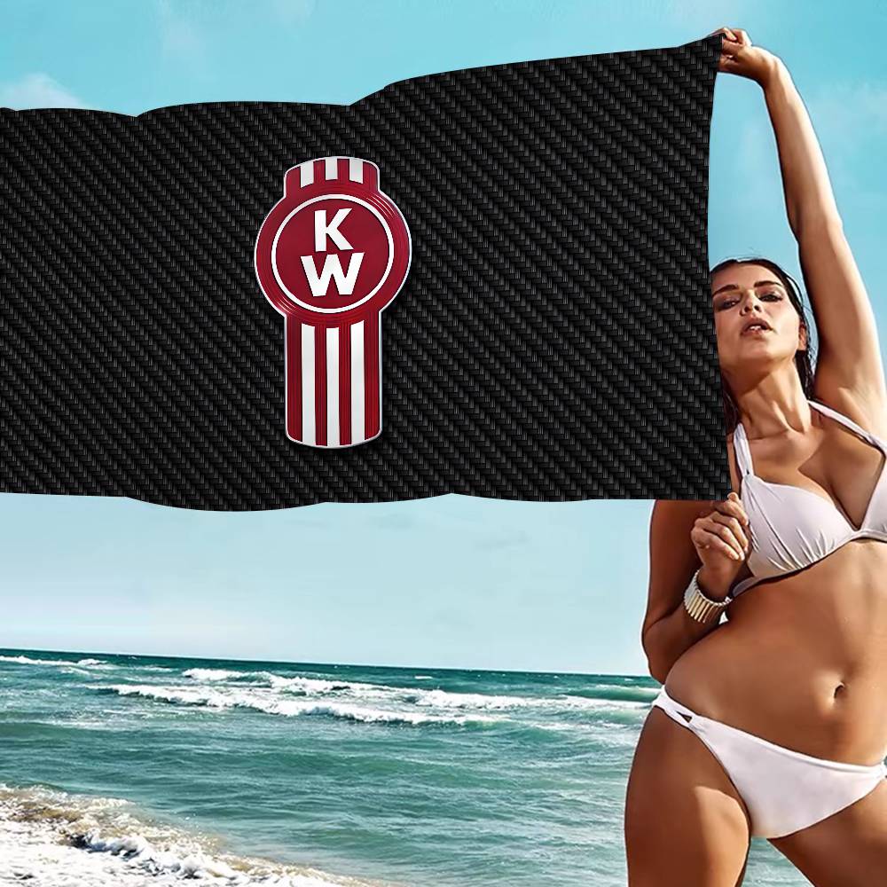 KENWORTH Logo Microfiber Blanket Quick Drying Beach Towels Oversized Printing Super Absorbent Pool Towel Blanket