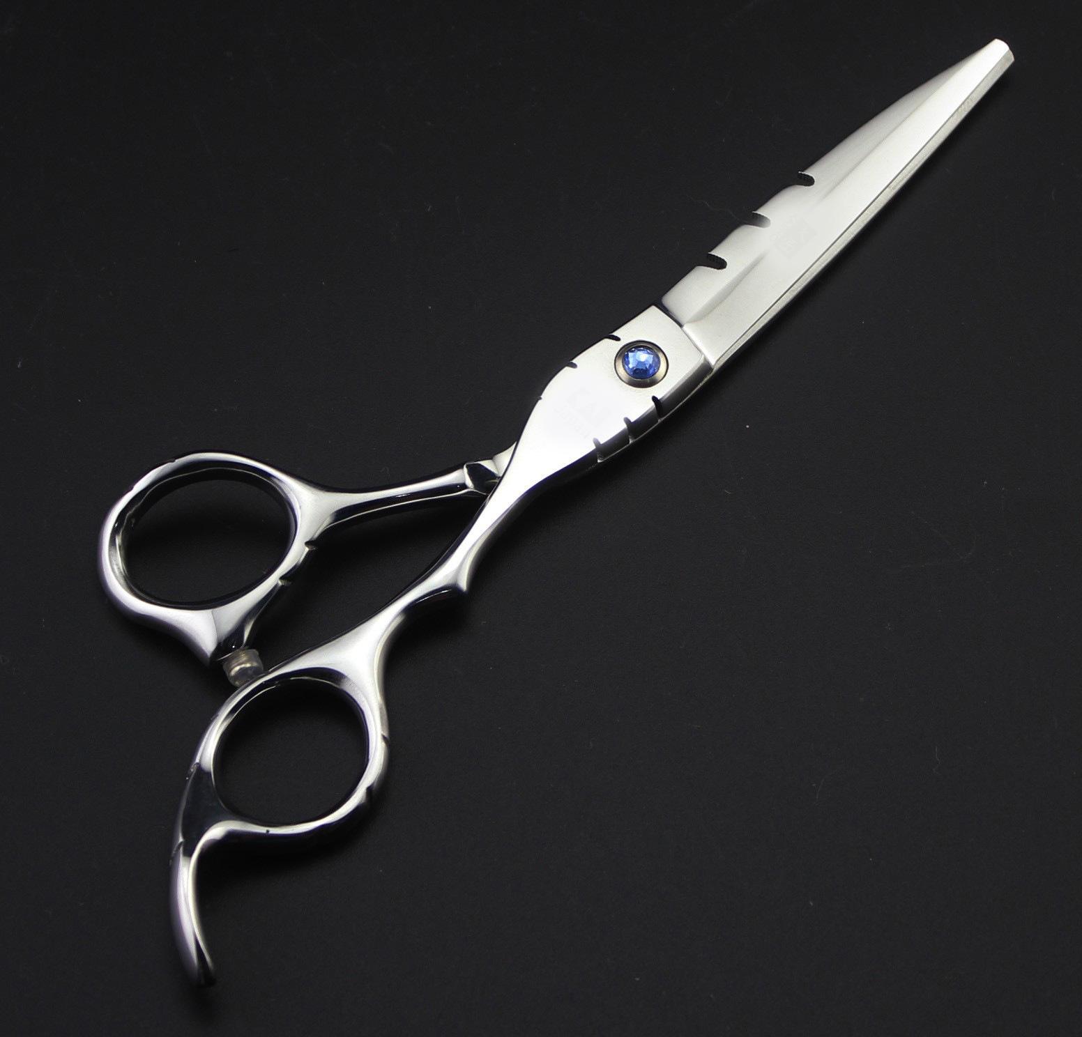 SY0 bright silver, personalized hairdressing, scissors, haircut scissors, flat scissors, bangs scissors, tooth scissors, thin HUO sy0-60 bright 6.0inch sapphire flat scissors