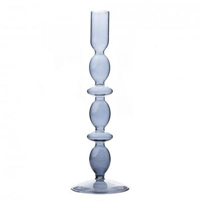 Hestia Glass Candle Holder Grey 26.5 X 9cm