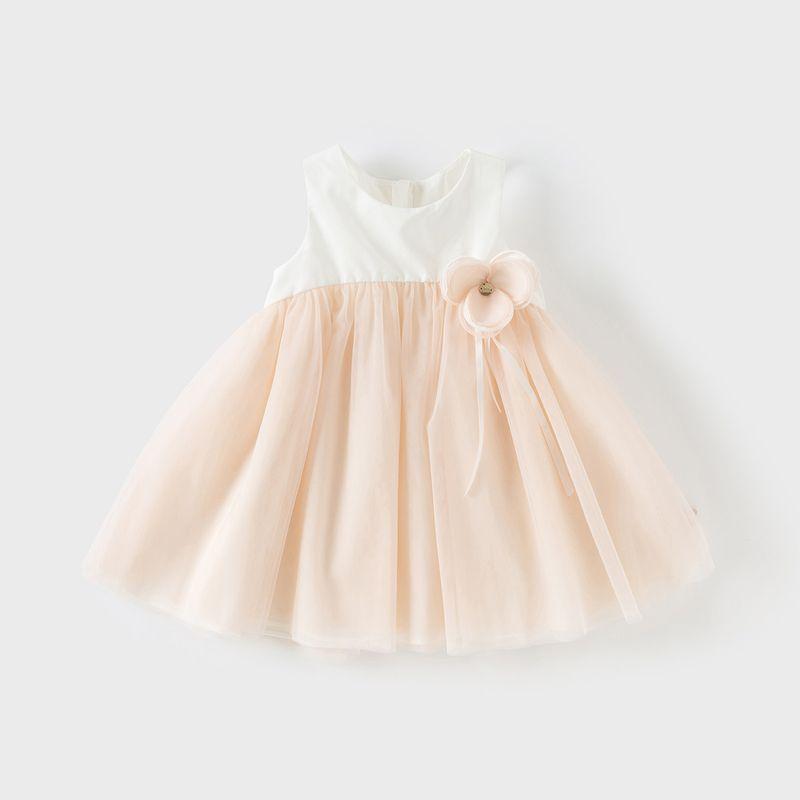 David Bella 2026 New Summer Dress for Children, Girls  Mesh Skirt, Stylish Princess Dress for Babies, Children s Clothing Light Pink [Ready Stock] 90