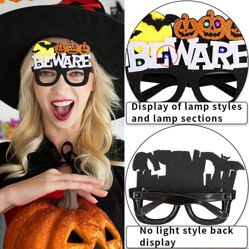 Halloween Glasses Bat Spider Photo Prop Light-Up