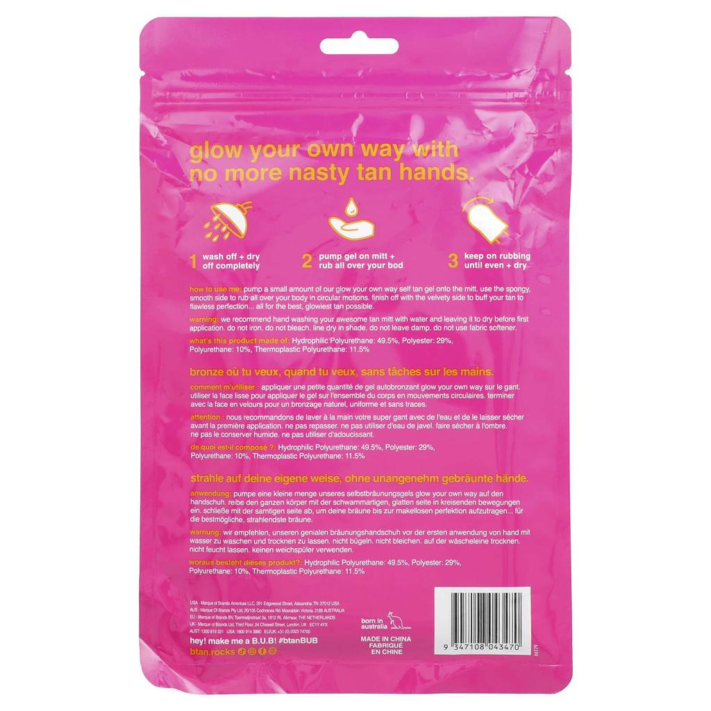 b.tan Glow Your Own Way, Soft Gel Gloves, Free Size, Free Size, 1 Piece