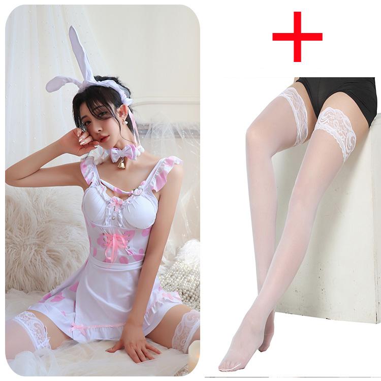 Sex lingerie Sexy Cow Set Maid Dress Rabbit Girl Uniform Temptation Pure Desire Sleeping Dress anal ethical toys Women's pajamas