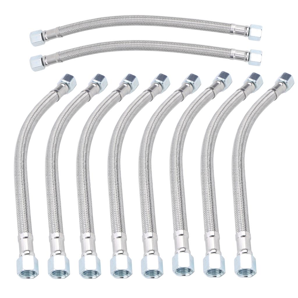 10pcs 14 X 1.5mm Flexible Metal Hose Cast Steel Hose for Air Compression Machine 28cm
