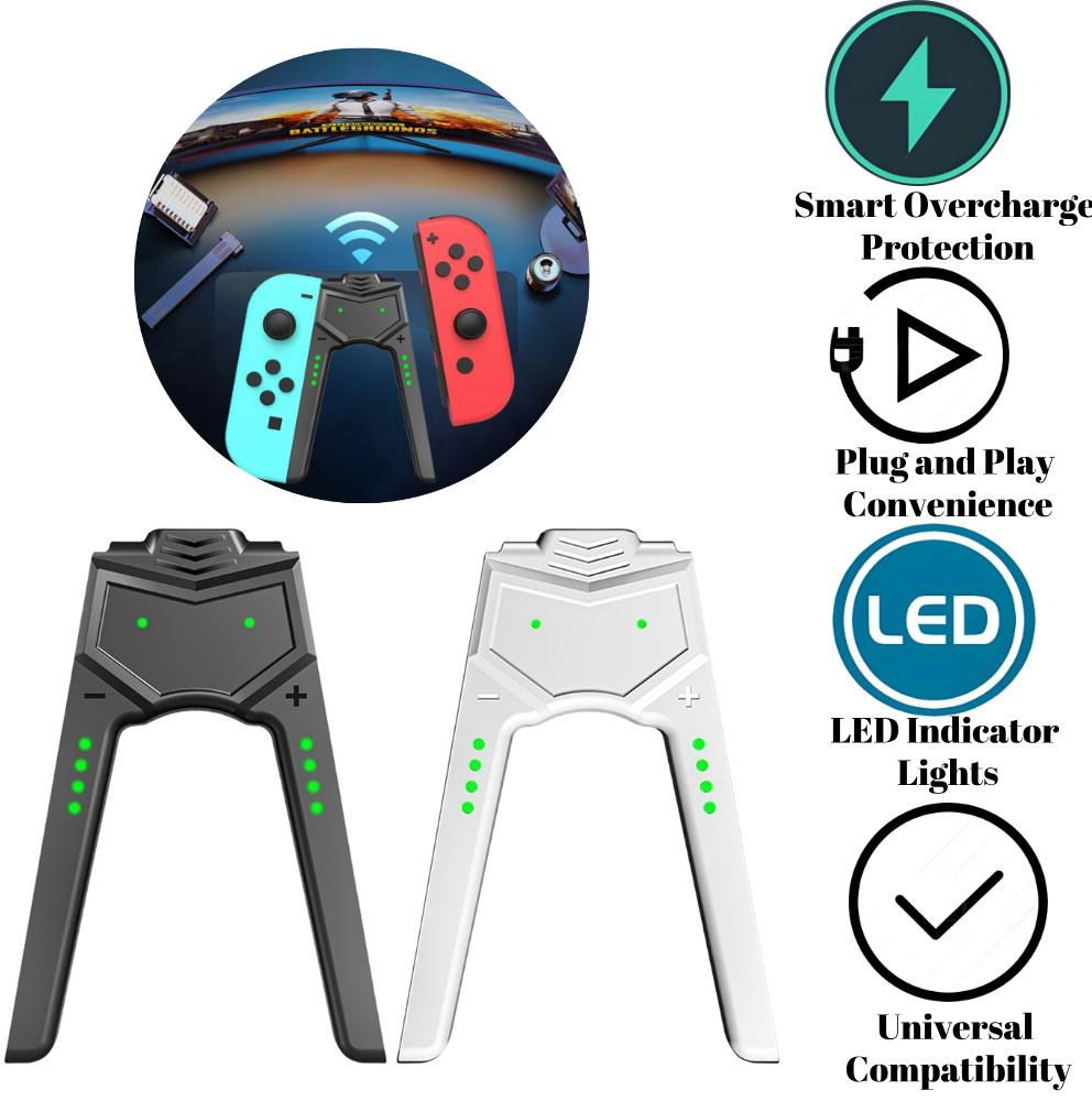 For Switch OLED Joy-Con Charging Grip Type C Charger Stand Play While Charging Controller Charger for Nintendo Switch OLED Model