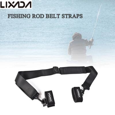 Lixada Fishing Rod Tackle Straps Fishing Rod Pole Carry Strap Sling Band Adjustable Shoulder Belt