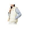 Anta Life Series Solid Color Brand Logo Sleeveless Zip Hooded Vest Women Vest White 162248911-3