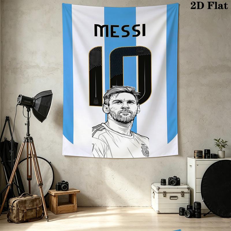 Messi Wall Tapestry Aesthetic Wall Hanging Printed Fabric Blanket Decorative Tapestries For Bedroom Living Room Home Decor