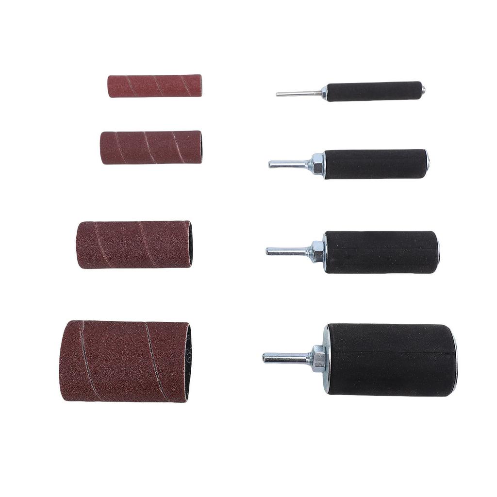 Sanding Kit 1/4in Shank 1/2in 3/4in 1in 1-1/2in Sanding s and 80 120 Grit Sleeves for Rotating Tool Electric Drill