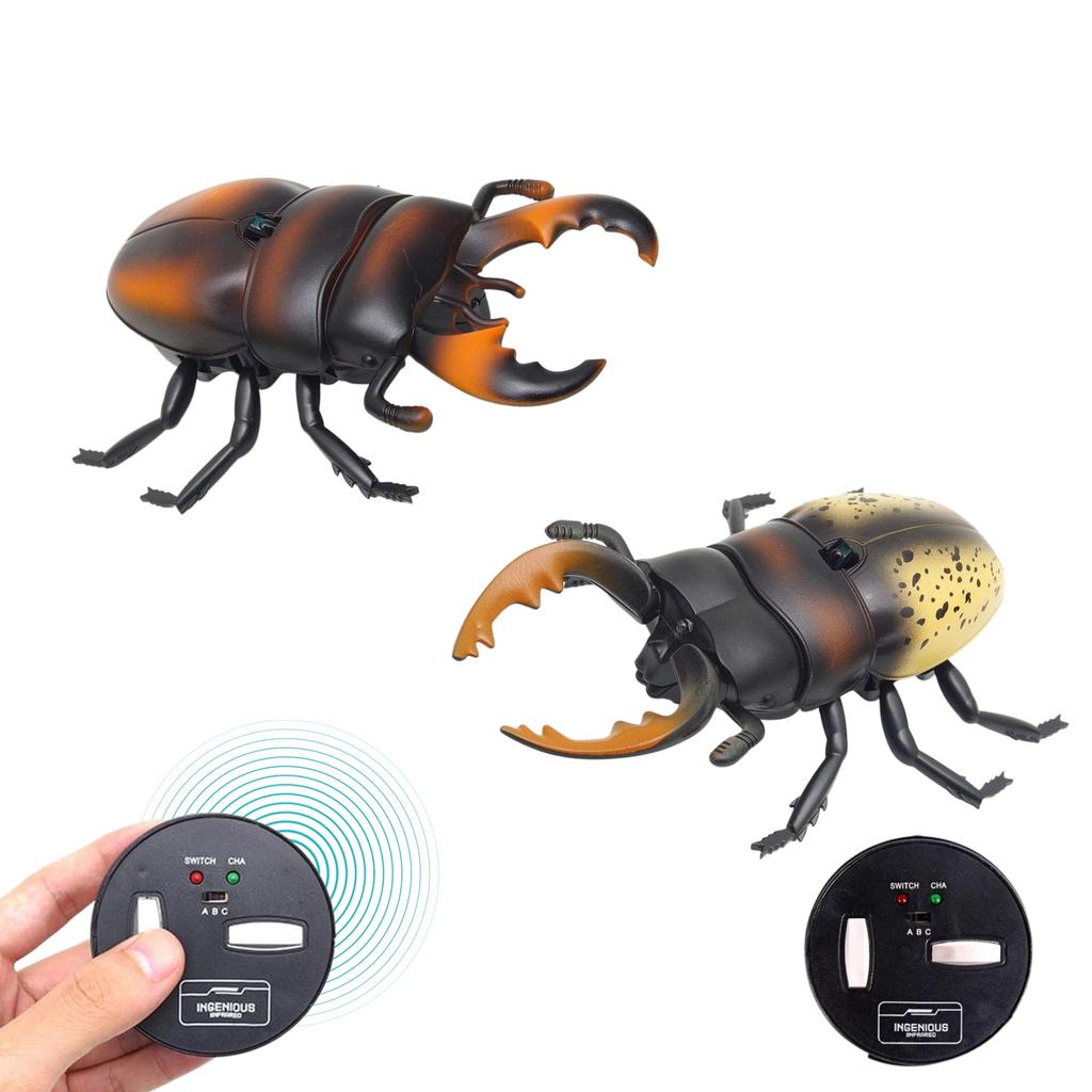 [Just like the real thing Realistic movements] Radio-controlled insect stag beetle set, 2 assorted species, rechargeable. [GiftEasy to useCompact]