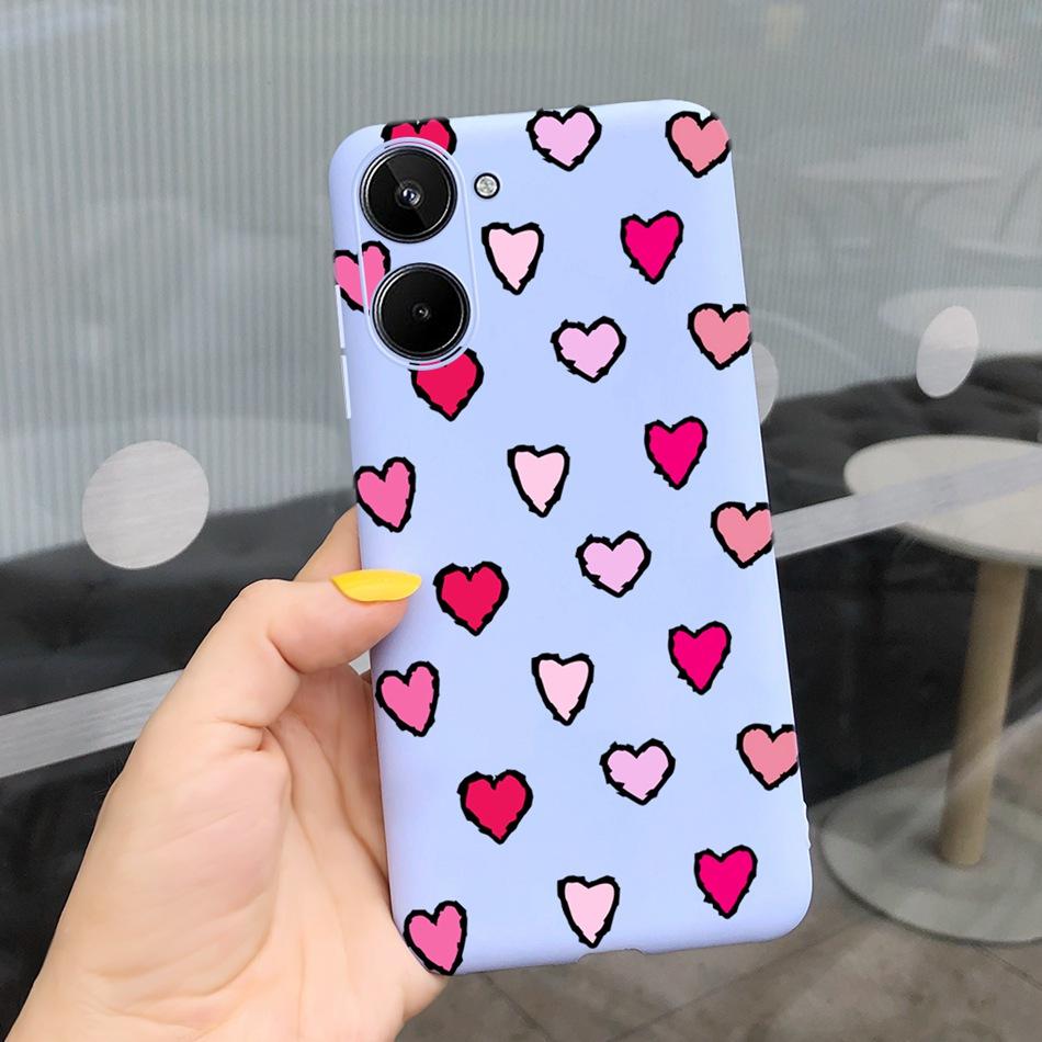 For Realme 10 2022 Fashion Girl Sunflower Yellow Phone Case For Realme10 RMX3630 4G Candy Color Soft Silicone TPU Cases