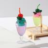 Fruit Juice Drink Cup Pendant Keyring Bead Chain Keyholder Beverage Cup Pendant