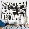 VIKAMA American Rock Band Tapestry Black and White Retro Decor Cloth Male Dormitory Music Bar Room Decoration