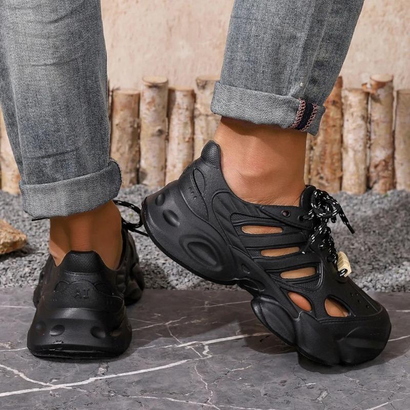 Men's Summer Sandals Shoes Thick Height Increasing Sole Anti Slip Breathable for Hiking Outdoor Adventures Free Shipping