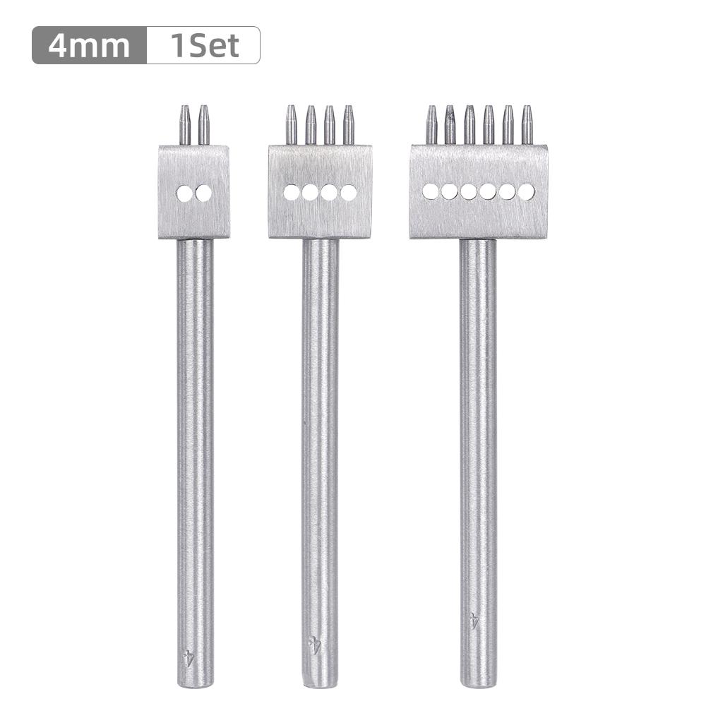 3pcs/SET Professional DIY Leather Punching Die, Manual Hole Punch for Leather Handcrafting, Multi-Round Punching Die Tool Set