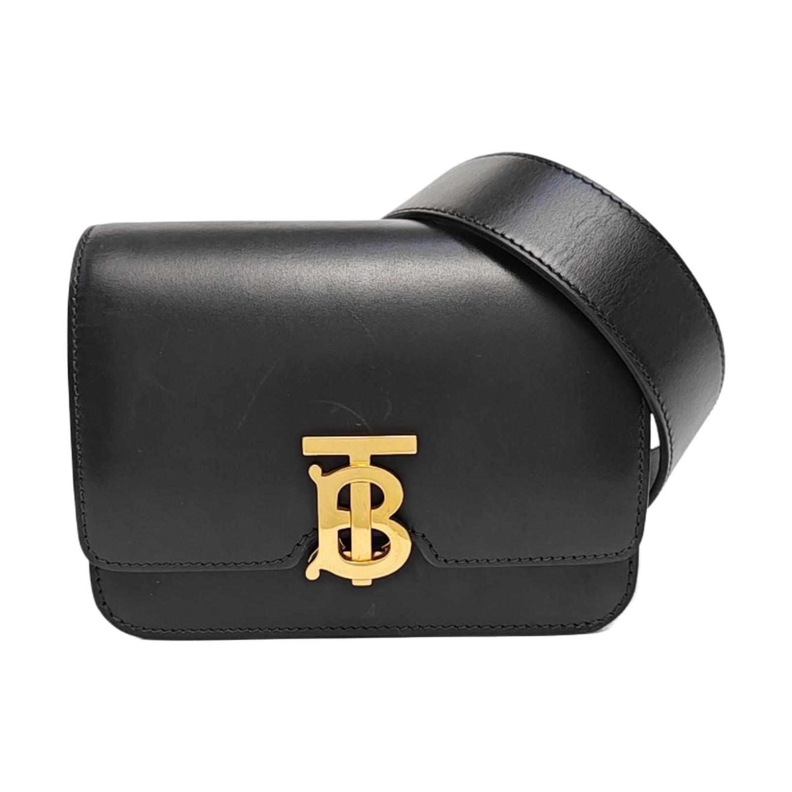 [Pre-Owned] TB Exclusive Logo Adjustable Detachable Shoulder Strap Leather Lock Bag Crossbody Shoulder Bag - Good #1LZSCGB ONE SIZE