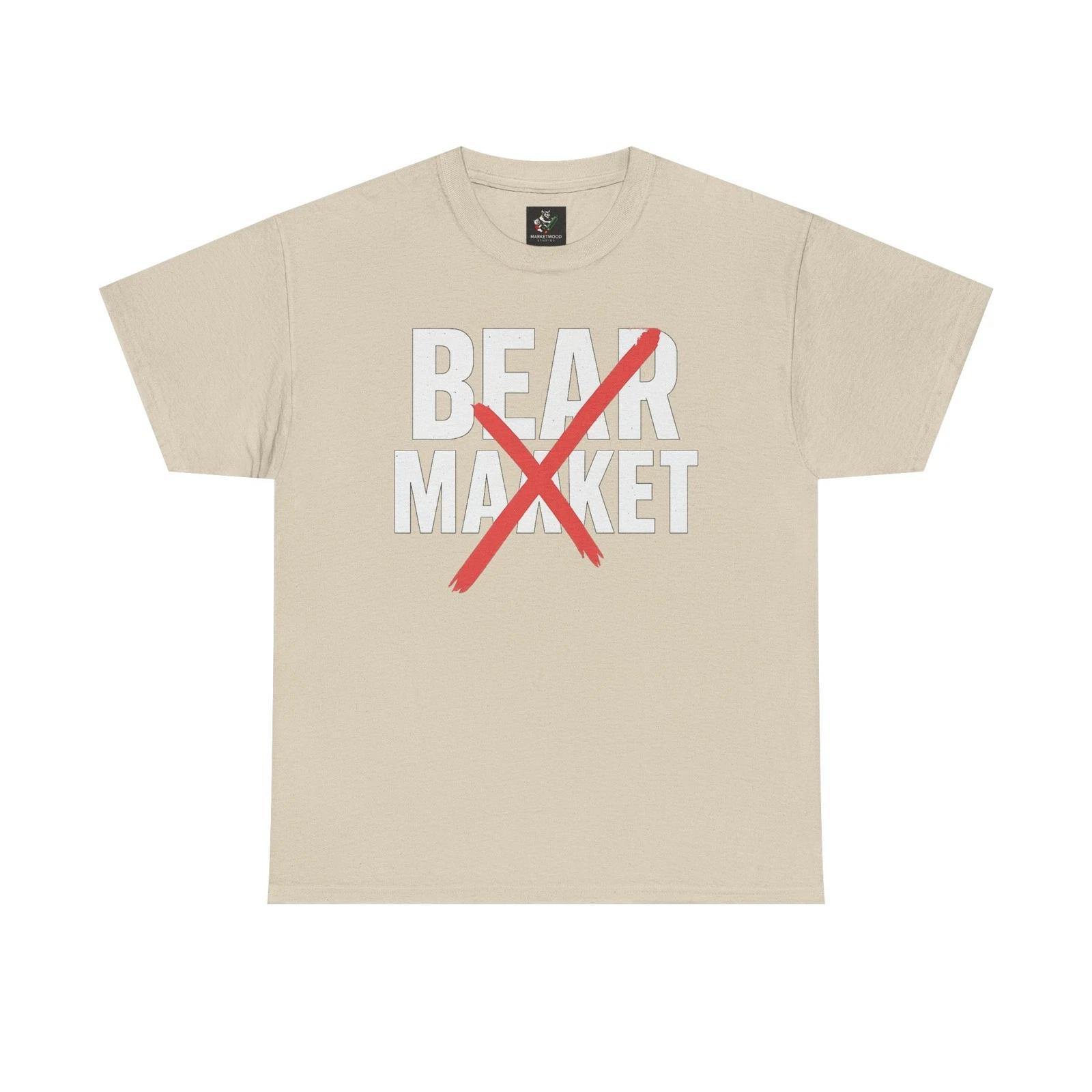 Bear Market Tee   Stock Market Slogan Shirt, Invest Finance Graphic  nude M
