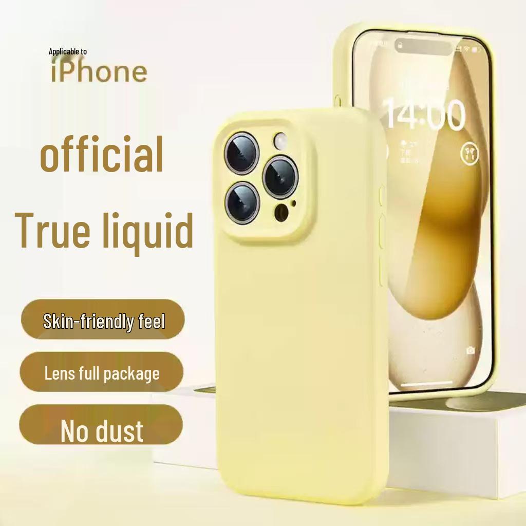 Płynne silikonowe etui na iPhone 15 Pro Max z pełnym zakryciem obiektywów
