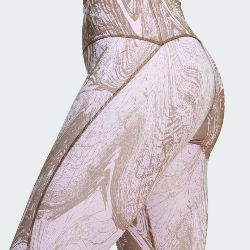 Adidas X Stella McCartney Co-Branded Quick-Dry Fitness Cropped Leggings Women Bottoms Pink Purple IB6779