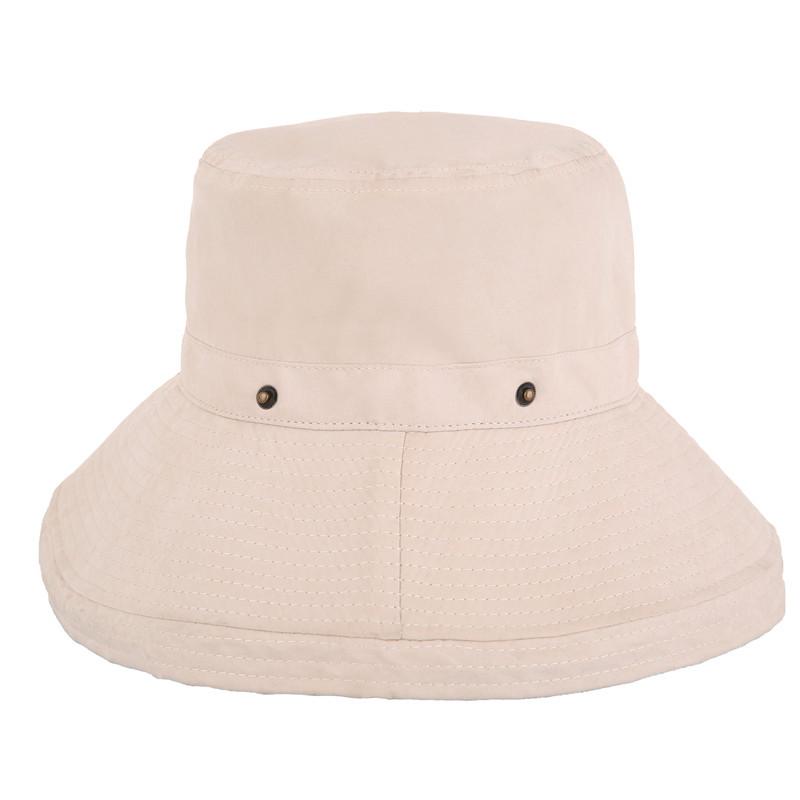 Bucket Hat Women's Summer Pure Cotton Breathable Sweat-absorbing Foldable Large Edge Sun Hat Easy To Carry