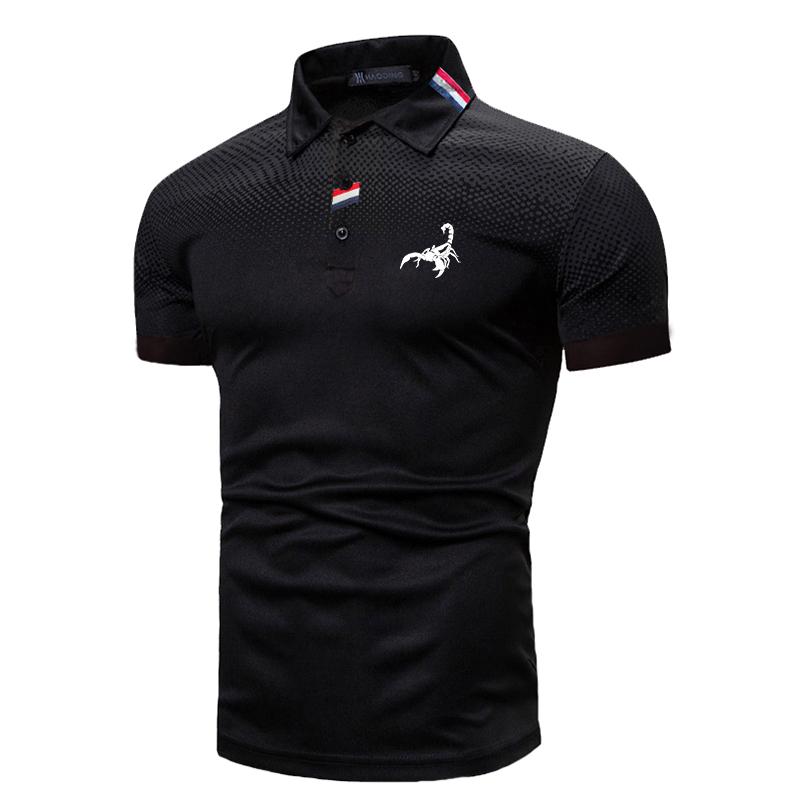 Office Casual Fashion Business Lapel T-shirt,Classic Men's Breathable and Comfortable Polo Shirt Men's Clothing.