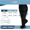 Uccellino Plus Size Compression Socks, Open Toe, Loose Fit, Support Socks, Stretch, Open Toe Socks (JP, Alphabet, 3XL, 3, Black)