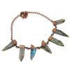 Labradorite Handmade Gemstone Necklace, Copper Electroformed Necklace Antique Jewelry, For Engagement Gift