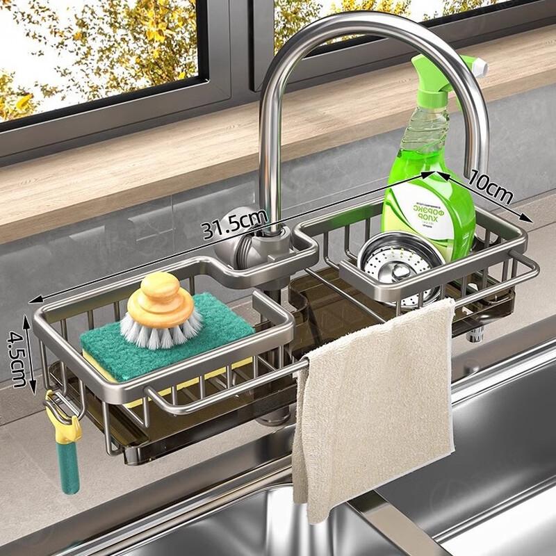Xuan Yong Kitchen Faucet Organizer with Drain Pan