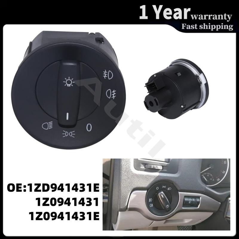 10Pin Headlight Fog Light Control Switch 1Z0941431 1ZD941431E for Skoda Octavia II 1Z3 1Z5 2004-2012 Replacement Car Accessories