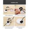 Round Plastic Cable Grommet Hole Cover for Office Desk - Sizes 50/60/65/80 Mm