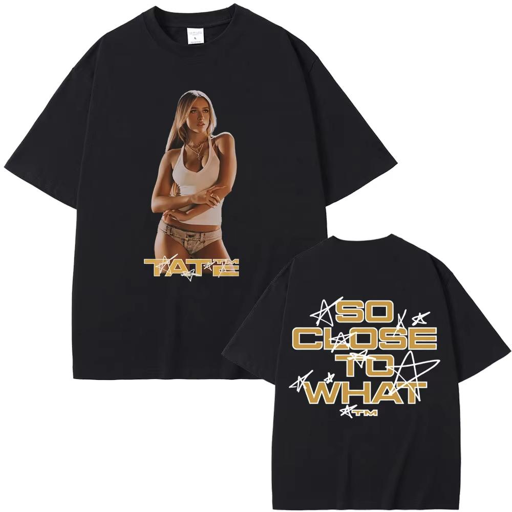 Singer Tate Mcrae T8 Graphic T Shirts Unisex Wounisex Fashion Vintage Trend Tshirt Summer Male Casual Oversized Crewneck Short Sleeve