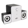 USB Powered Desktop Speakers Computer Speakers with Subwoofer for PC Laptop Tablet DesktopDazzle Version Black White