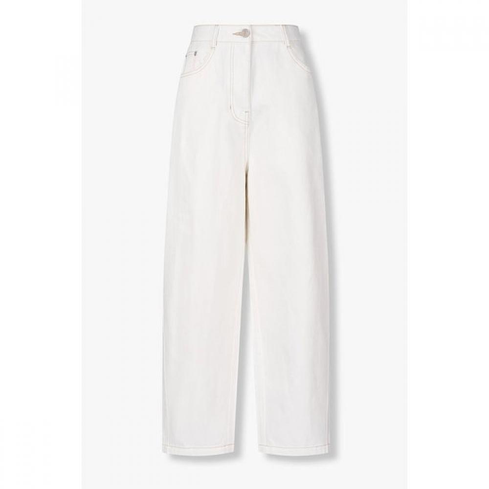 Studio Tomboy White Baggy Fit Denim Pants 9105362142 white/S