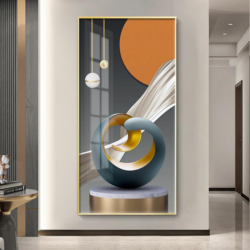 Pictură abstractă de lux de pânză aurie, artă de perete cu lumină copac bogat, afișe și imprimeuri pentru cerb, pentru decorarea coridorului, verandă