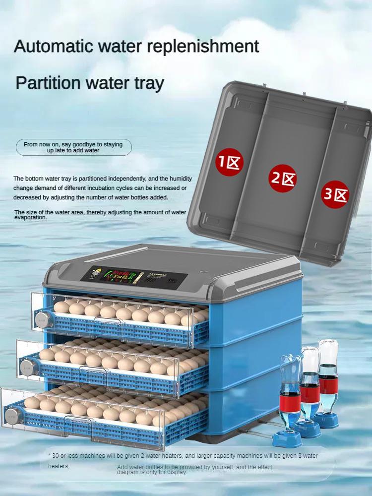 256-500 Eggs Capacity Chick Hatcher Machine Fully Automatic Incubator Duck Eggs Hatching Auto Temperature Humidity Control