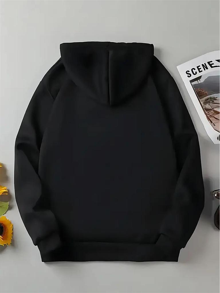 Men's Hooded Sweatshirt - Thick Warm Winter Pullover with Edgy "I'M BROKEN" Text & Broken Heart Graphic Print